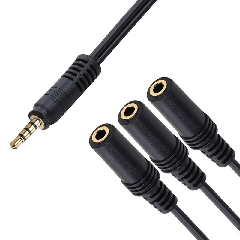 Powermaster Kulaklık Mikrofon Çoklayıcı 3 Port 3.5 Mm Splitter Çevirici