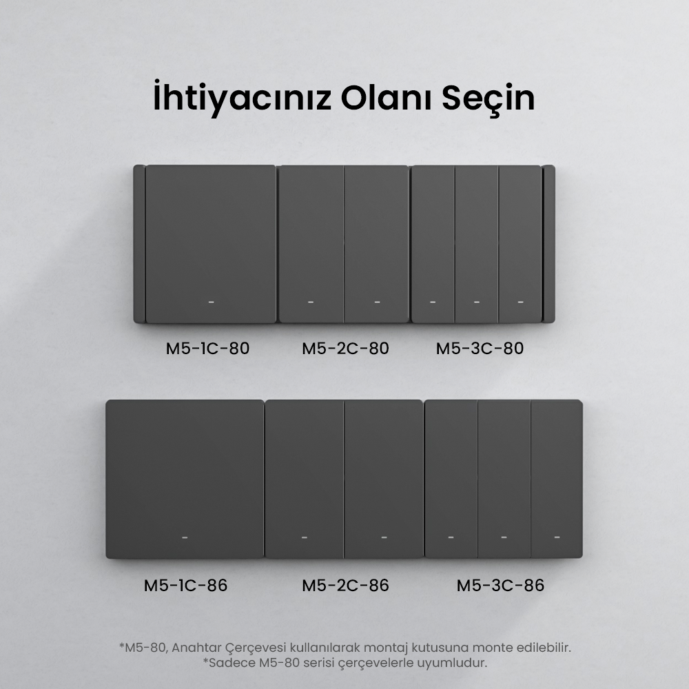 M5-80 4'lü Anahtar Çerçevesi