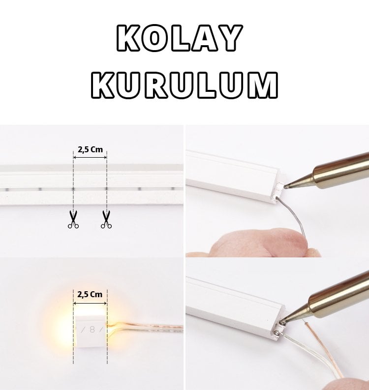 Powermaster 12 Volt 100 Metre Pembe Şerit Led