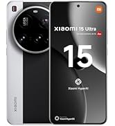 Metin yazısı "XIAOMI 15 Ultra". Siyah ve gümüş tasarımlı çok lensli dairesel kamera modülüne sahip akıllı