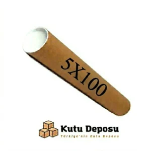 5x100 cm Kapaklı Silindir Postüp Rulo Gönderi Kutusu