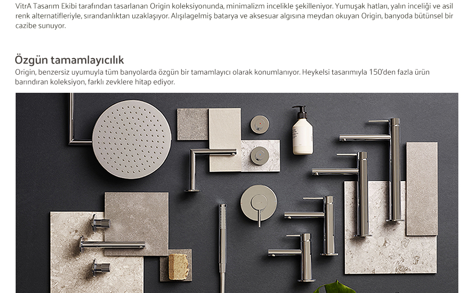 origin; zarafet; banyo; artema; lavabo; klozet; musluk; armatür; taharet; duş başlığı; vitra 