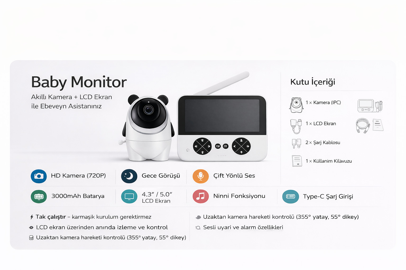 Gece Görüşlü Bebek Kamerası