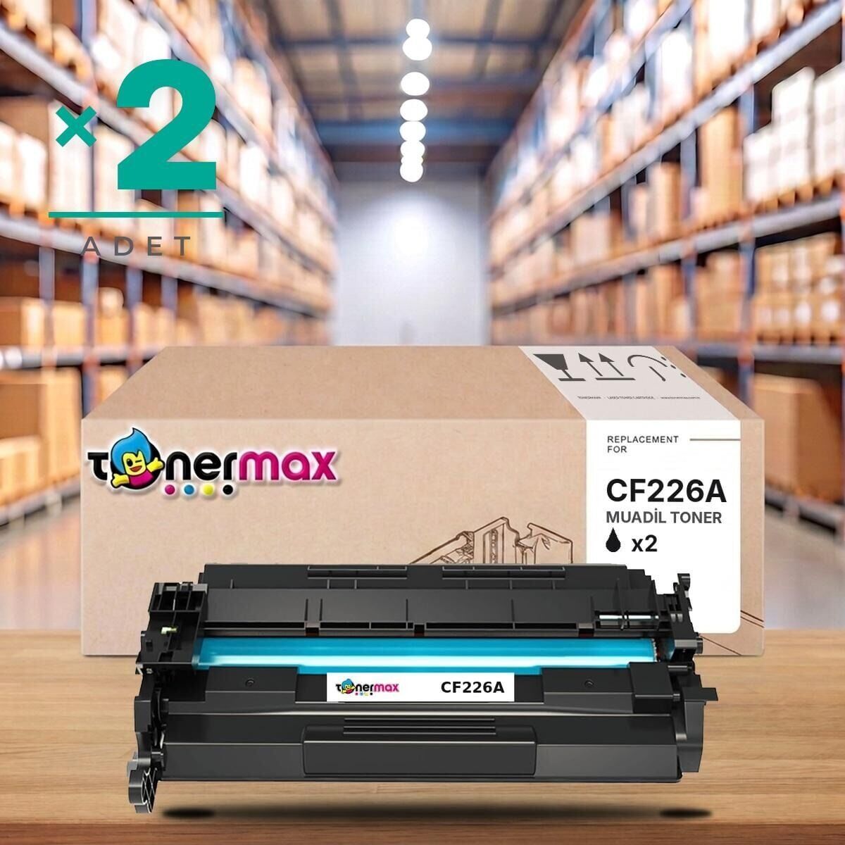 tonermax® cf226a muadil toner — 2'li paket