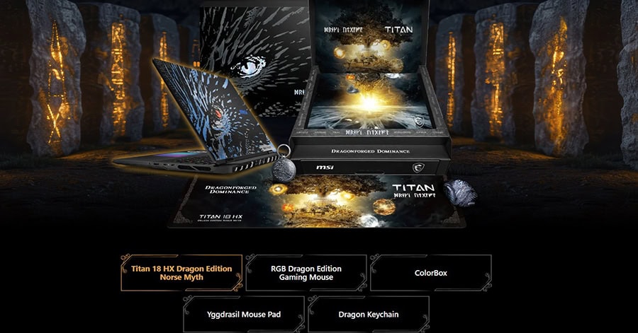MSI TITAN 18 HX DRAGON EDITION NORSE MYTH A2XWJG-272TR Gaming Laptop H19