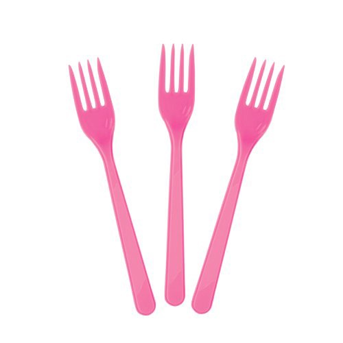 Pembe Plastik Çatal Lüks (25 adet), fiyatı