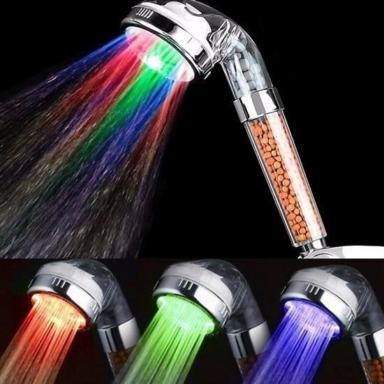 ANKAVERSE® Renk Değiştiren Led Işıklı Su Tasarruflu Basınçlı Duş Başlığı