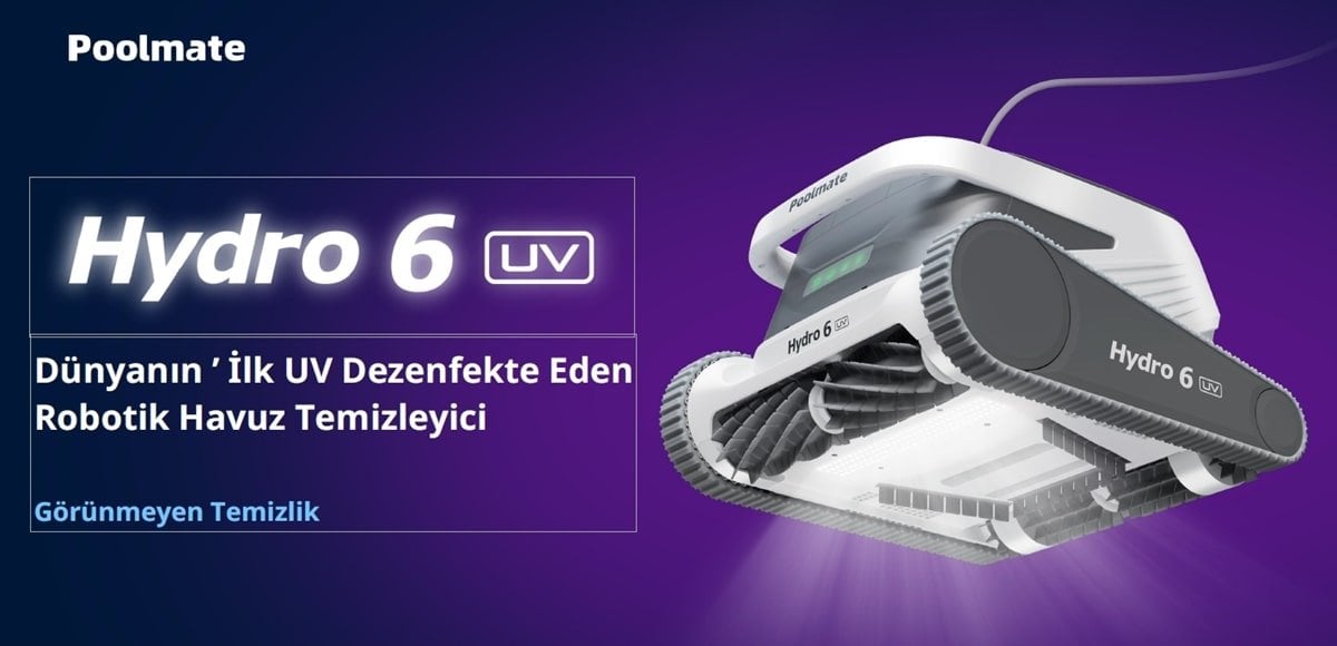 Poolmate Hydro6 UV havuz temizleme robotu genel görünüm