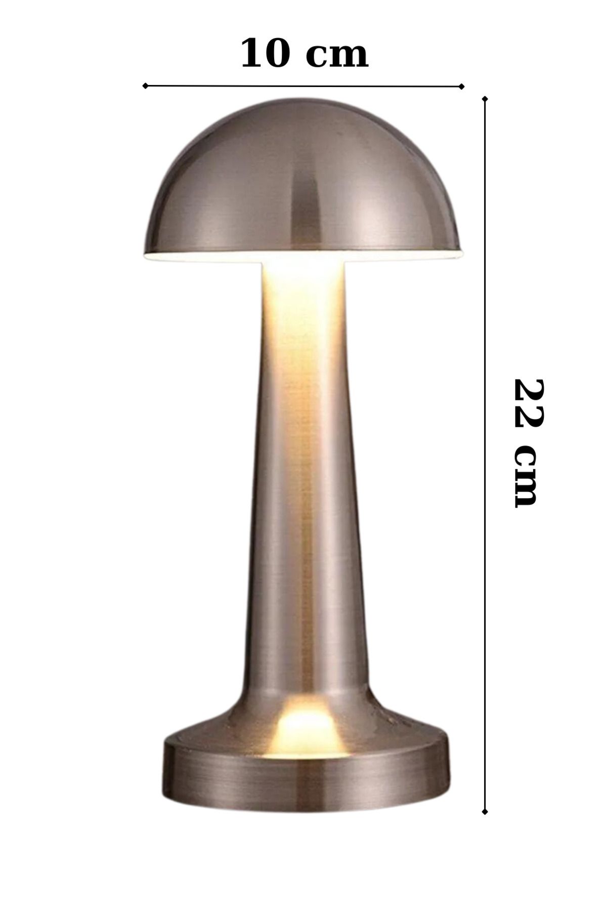 Unichrome Lizbon 3 Işık Renkli Şarjlı Dim Edilebilir Metal Masa Lambası Silver