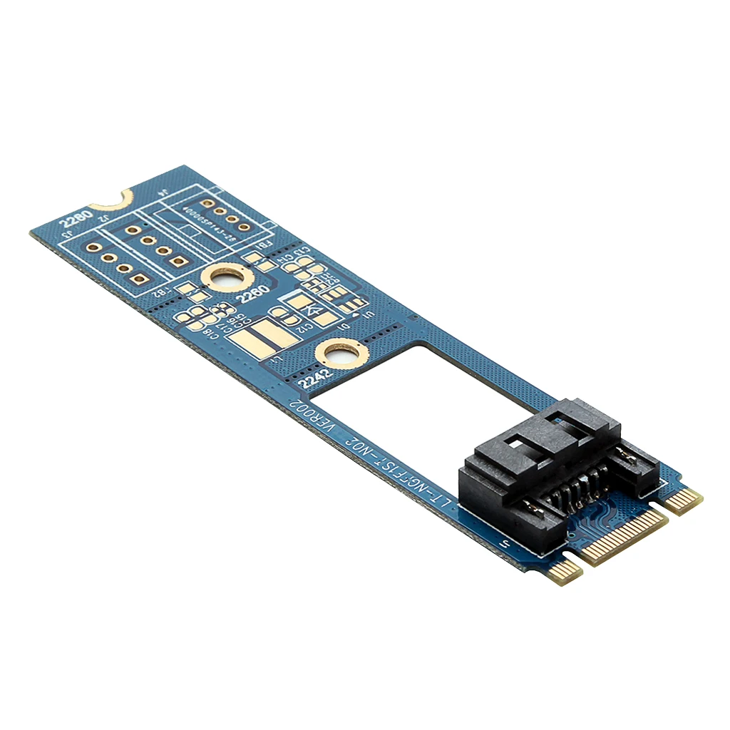 M.2 NGFF to 7 Pin SATA III Adapter Converter Board Card for Windows / Linux