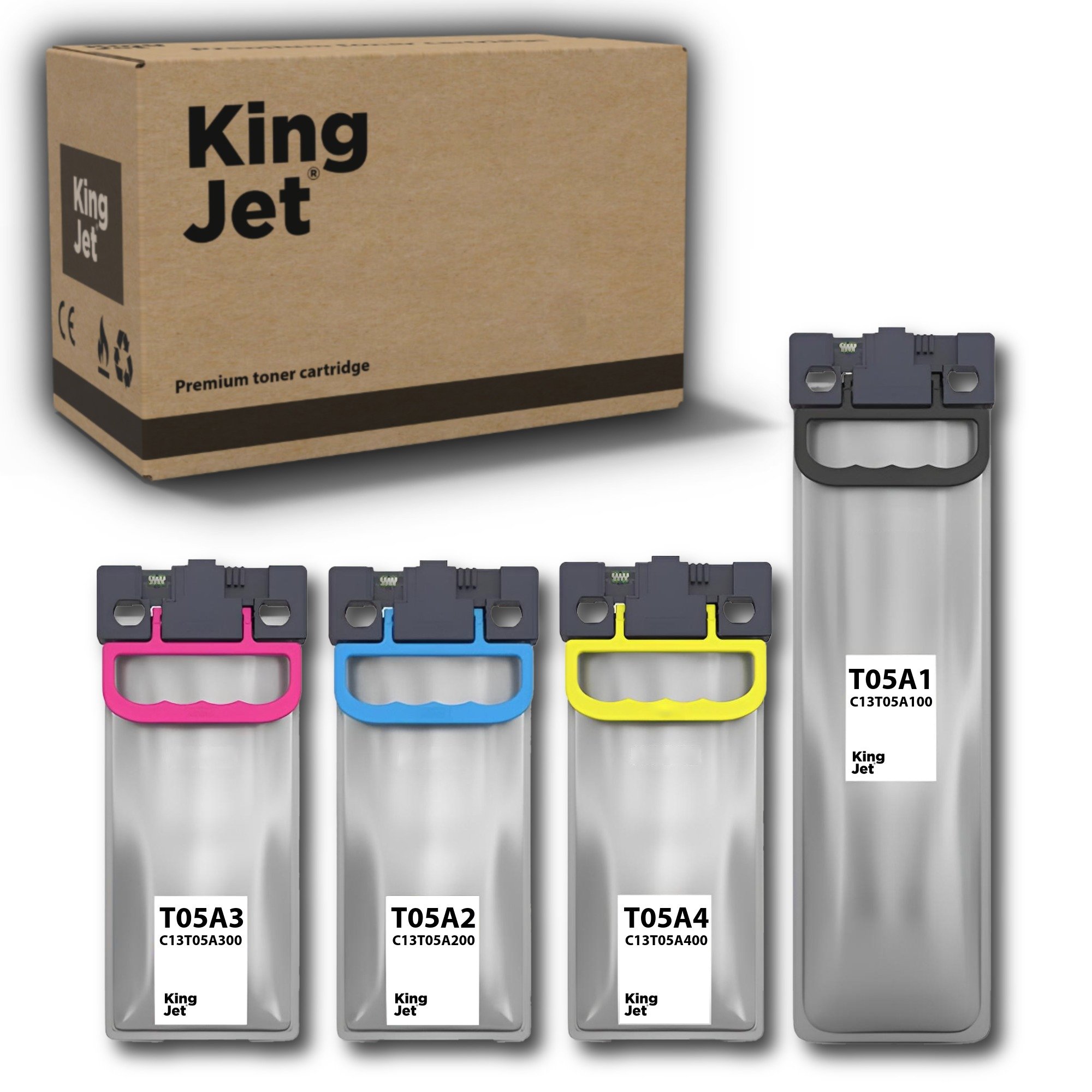 KingJET T05A1 Uyumlu Çipli 4 Renk Standart Kapasiteli Kartuş Ana Görseli