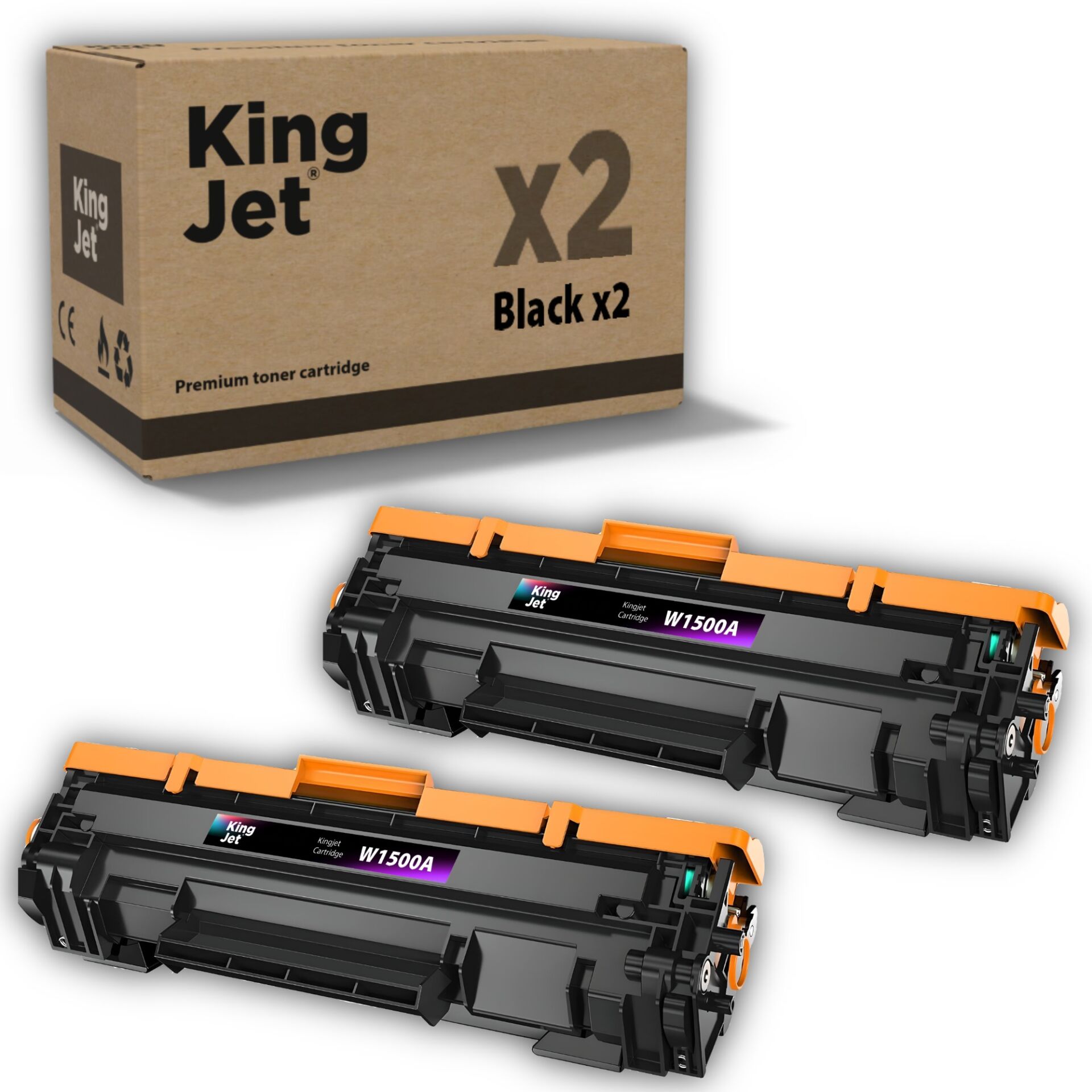 KingJET 150A W1500A uyumlu çipli toner 20'li paket