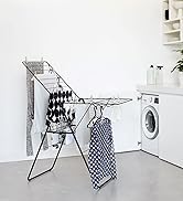 HangOn Kurutma Rafı, 20 m - Mat Siyah - Çamaşır Odasında Brabantia