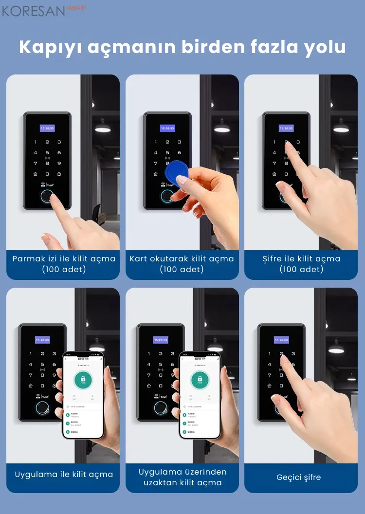 AC-100 Tuya Parmak İzli Akıllı Geçiş Sistemi IP67