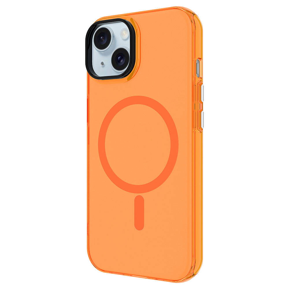 Apple iPhone 15 Plus Kılıf Zore M-safe Şarj Özellikli Buzlu Transparan C-Pro Sert Kapak - 12