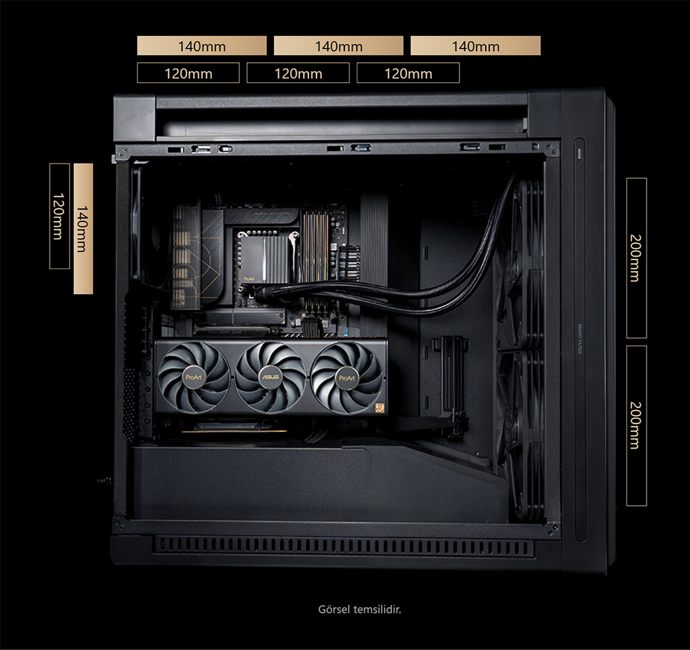 proart pa602 wood edition - metal panel