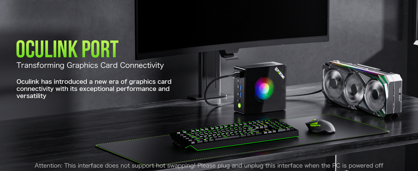 gmktec mini pc with oculink gpu graphics card gaming desktop computer