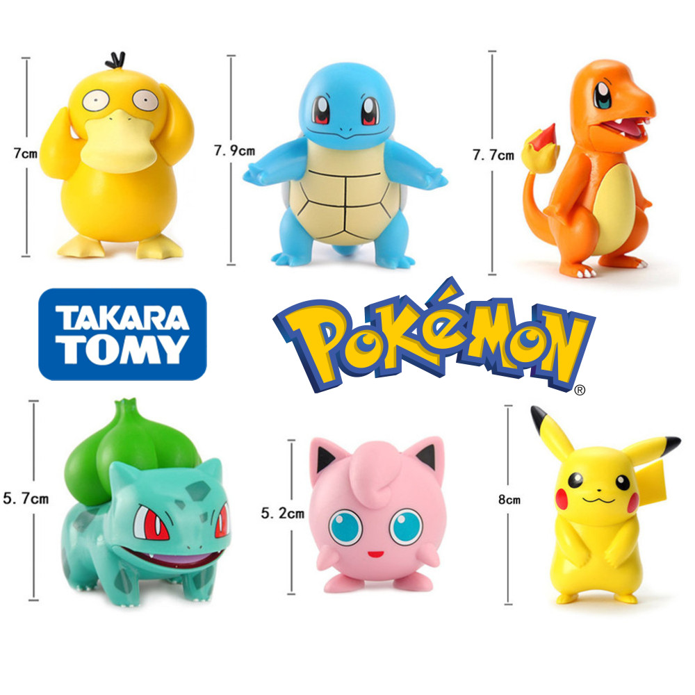 Pokemon - Action Figure - Bonecos - Pokémon - Charmander Pikachu Bulbasaur Squirtle Psyduck Jigglypuff I.399200158