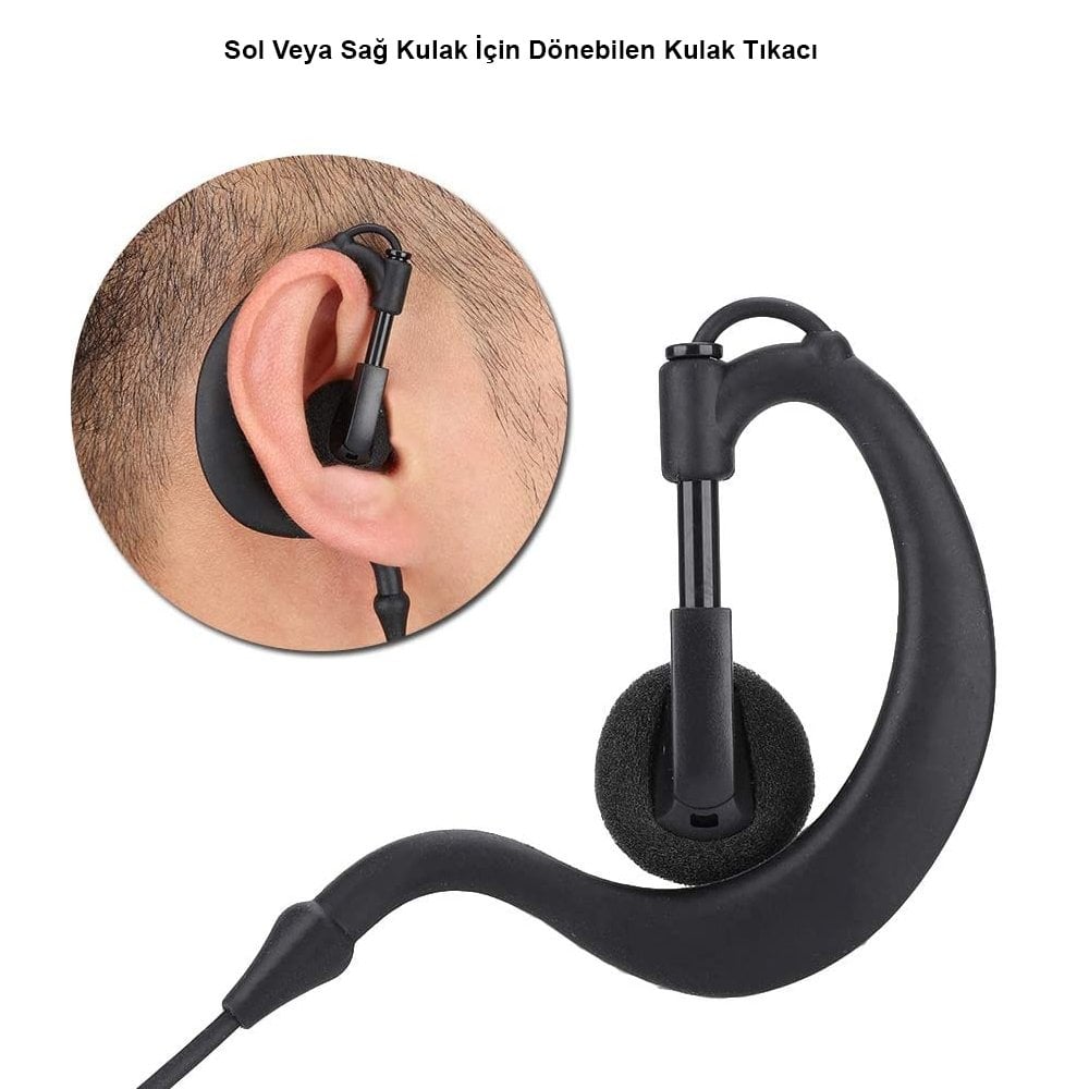 Powermaster PNC380-PNC350 Spiral Telsiz Kulaklık Arkalıklı