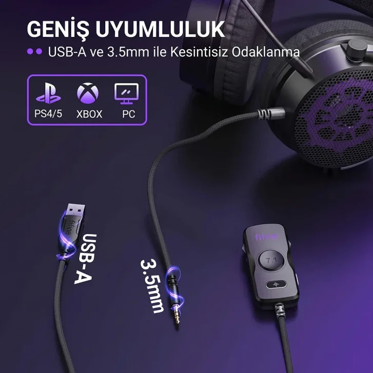 Fifine H18V Çift Modlu USB-A ve 3.5mm Bağlantı