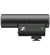 Sennheiser Professional MKE 400 Yönlü Kamera Düz Mikrofon, 3,5 mm -TRS ve TRRS-A ile...