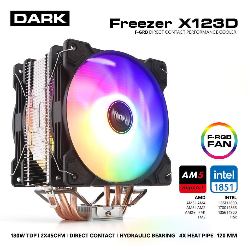 Dark Freezer X123 DUO 2x120mm Fixed RGB Fanlı Kule Tipi Fiyatı