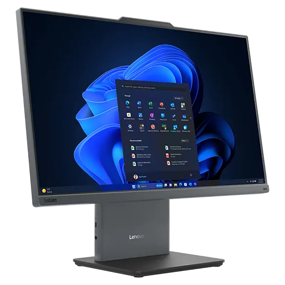 Lenovo ThinkCentre Neo 50a Gen 5 24 inç Intel monitör - önden sol açılı görünüm