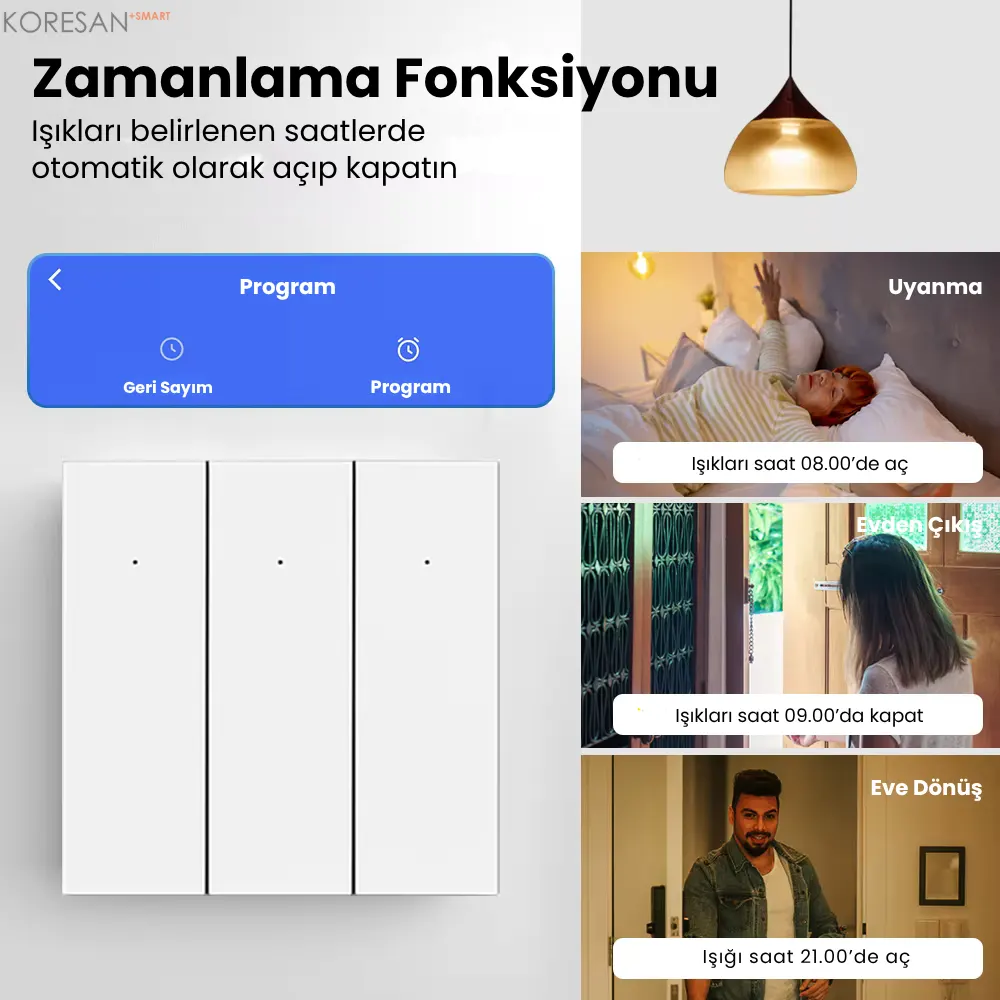 Tuya Zigbee Akıllı Duvar Anahtarı Siyah 1/2/3 Tuşlu Nötrlü ve Nötrsüz telefon kontrolü