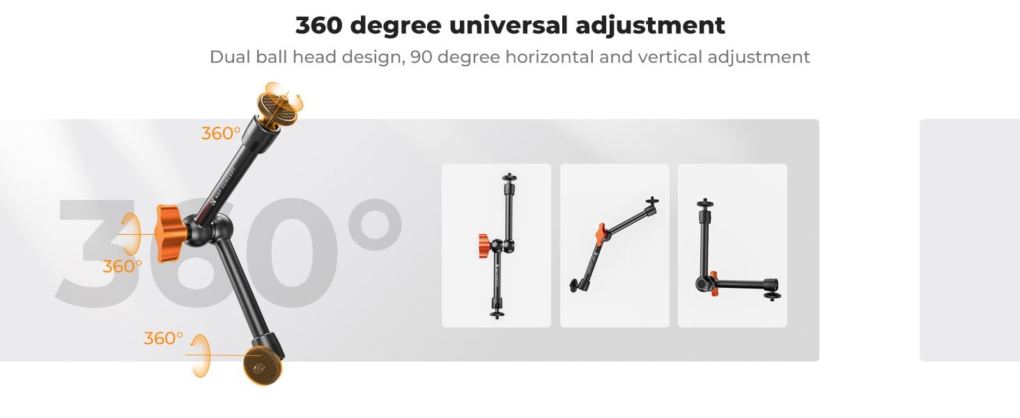 K&F Concept 9.8 Magic Arm with Super Clamp