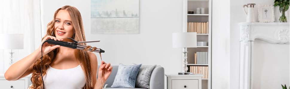 saç maşası su dalgaları maşa şekillendirici saç curler seramik turmalin silindir manuel