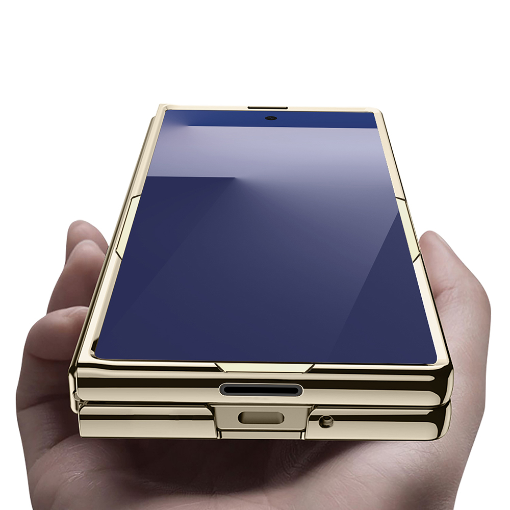 Galaxy Z Fold 7 Kılıf Zore Full Camlı Kıpta Kapak - 9