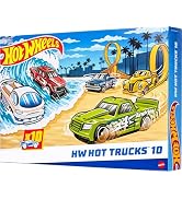 Hot Wheels oyuncak kamyon, 1:64 ölçeğinde, 10 Die-Cast Stunt, Utility ve yarış araçları seti.