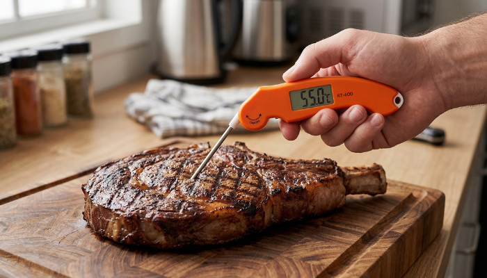 KT-600 Mutfak Termometresi ile Et Sıcaklık Ölçümü