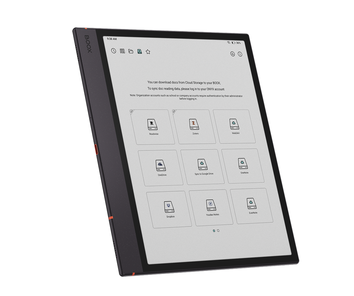 Onyx Boox Note Air6 C Google Drive, Readwise ve Zotero üçüncü parti entegrasyonları