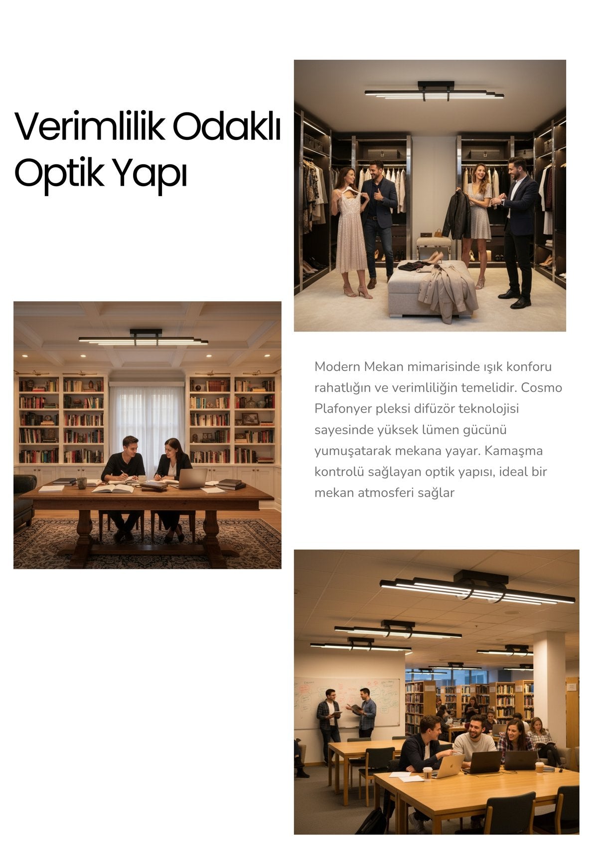 Cosmo Modern LED Tavan Avize (Plafonyer) - Silver
