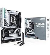 Metin "ASUS PRIME B760M-A WIFI" şeklindedir. Farklı açılara, bağlantılara ve WiFi anten aksesuarlarına sahip ASUS ana kartın birden fazla ürün çekimi.