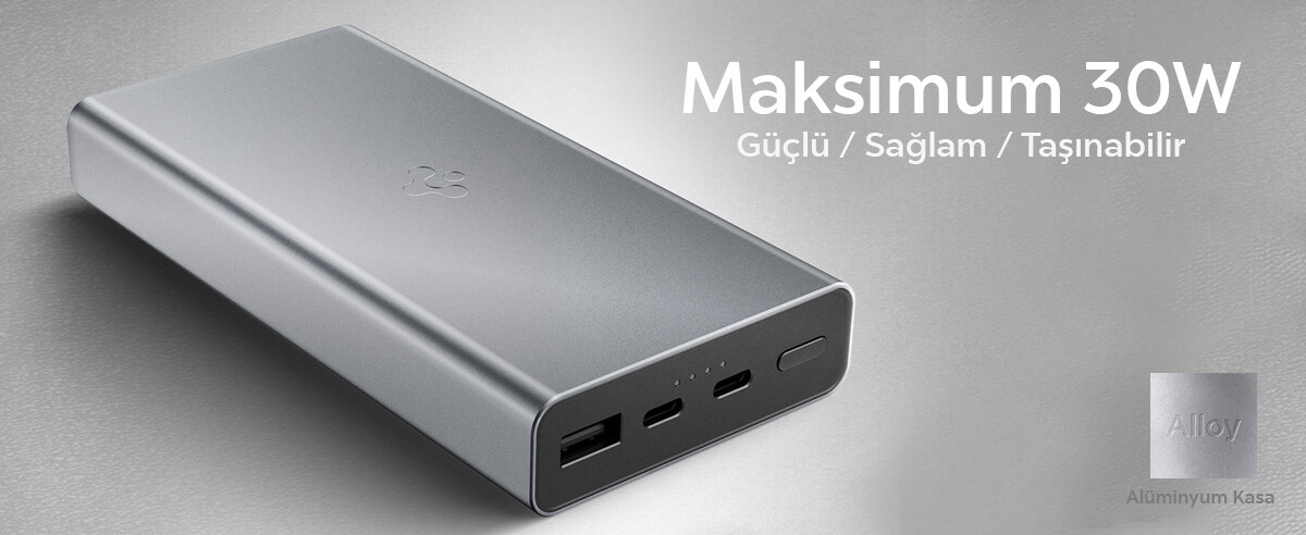 Maksimum 30W, Taşıması Kolay, Şarjı Hızlı