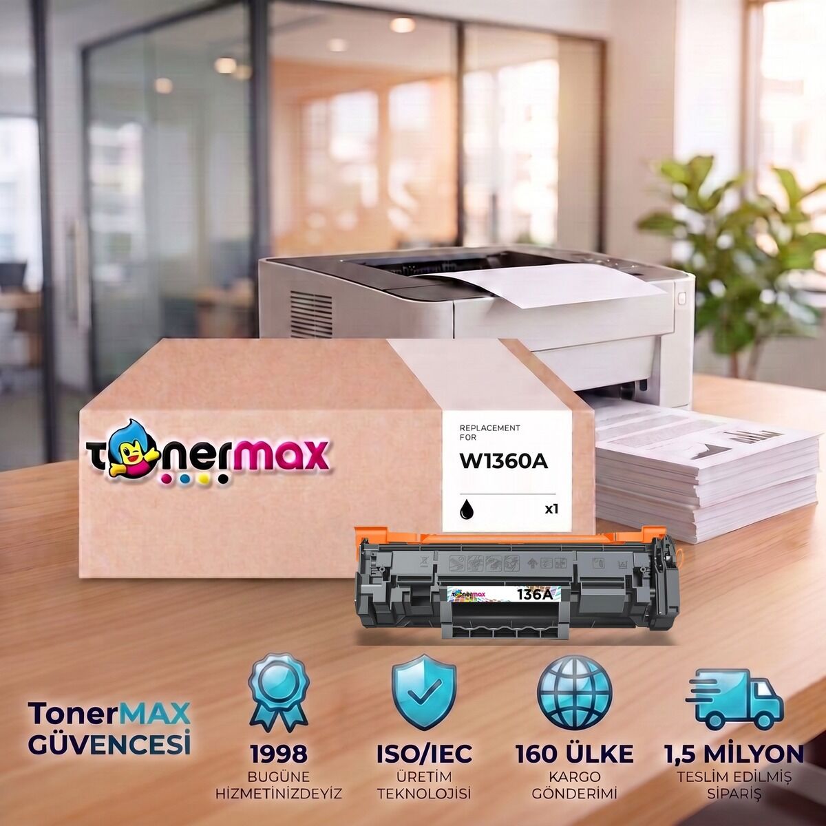W1360A Muadil Toner A Plus