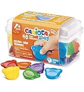 Carioca Baby Teddy Crayons | Caja de Ceras para Niños a partir de 12 Meses con Forma de Oso, 48 U...