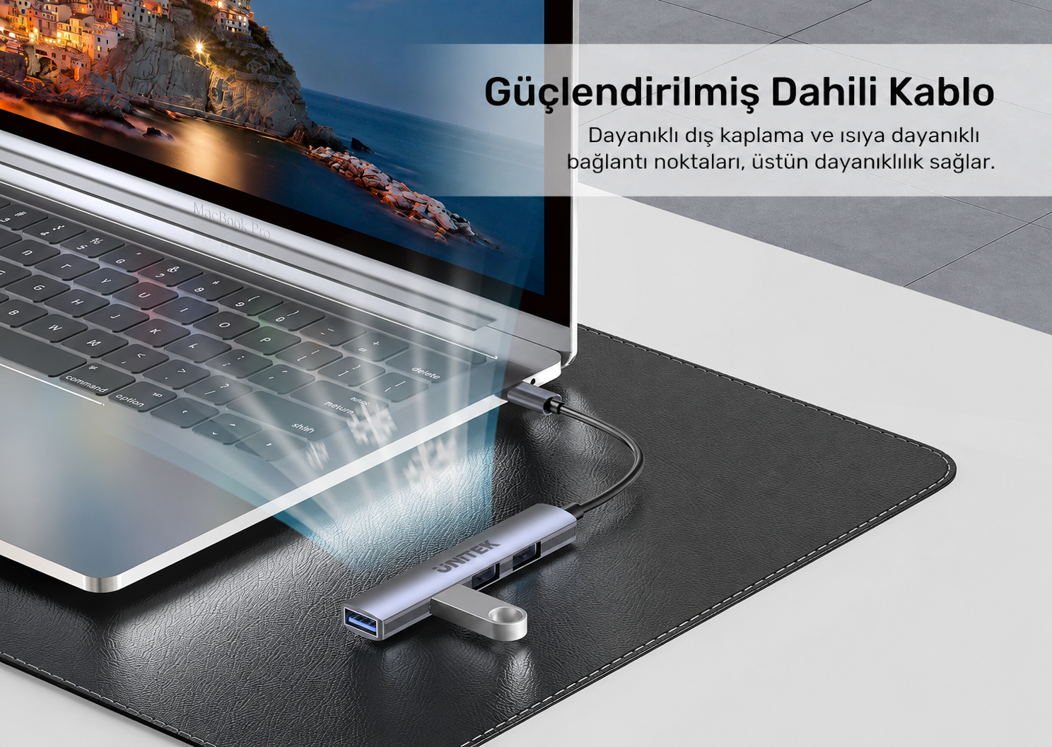 Unitek Type-C to 4 Port 1XUSB 3.0 - 3XUSB 2.0 Çoklayıcı (H1208B)
