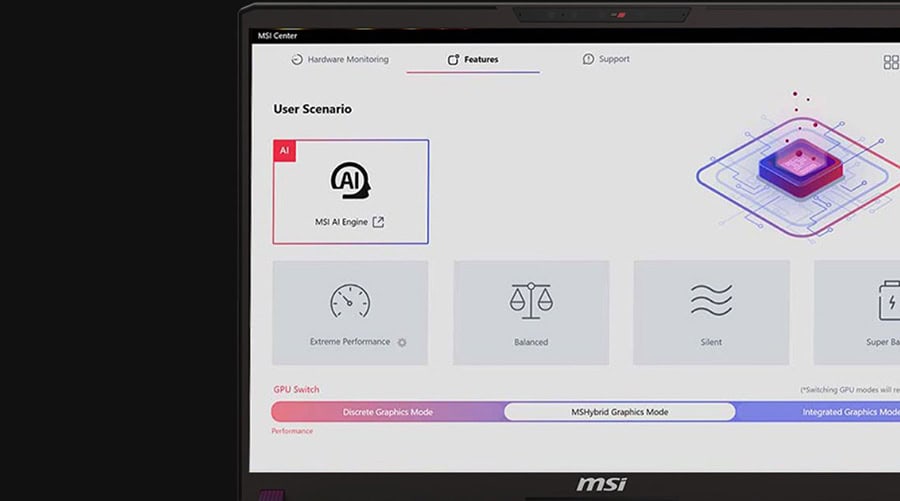 MSI VECTOR 16 HX AI A2XWHG-091XTR Gaming Laptop H20