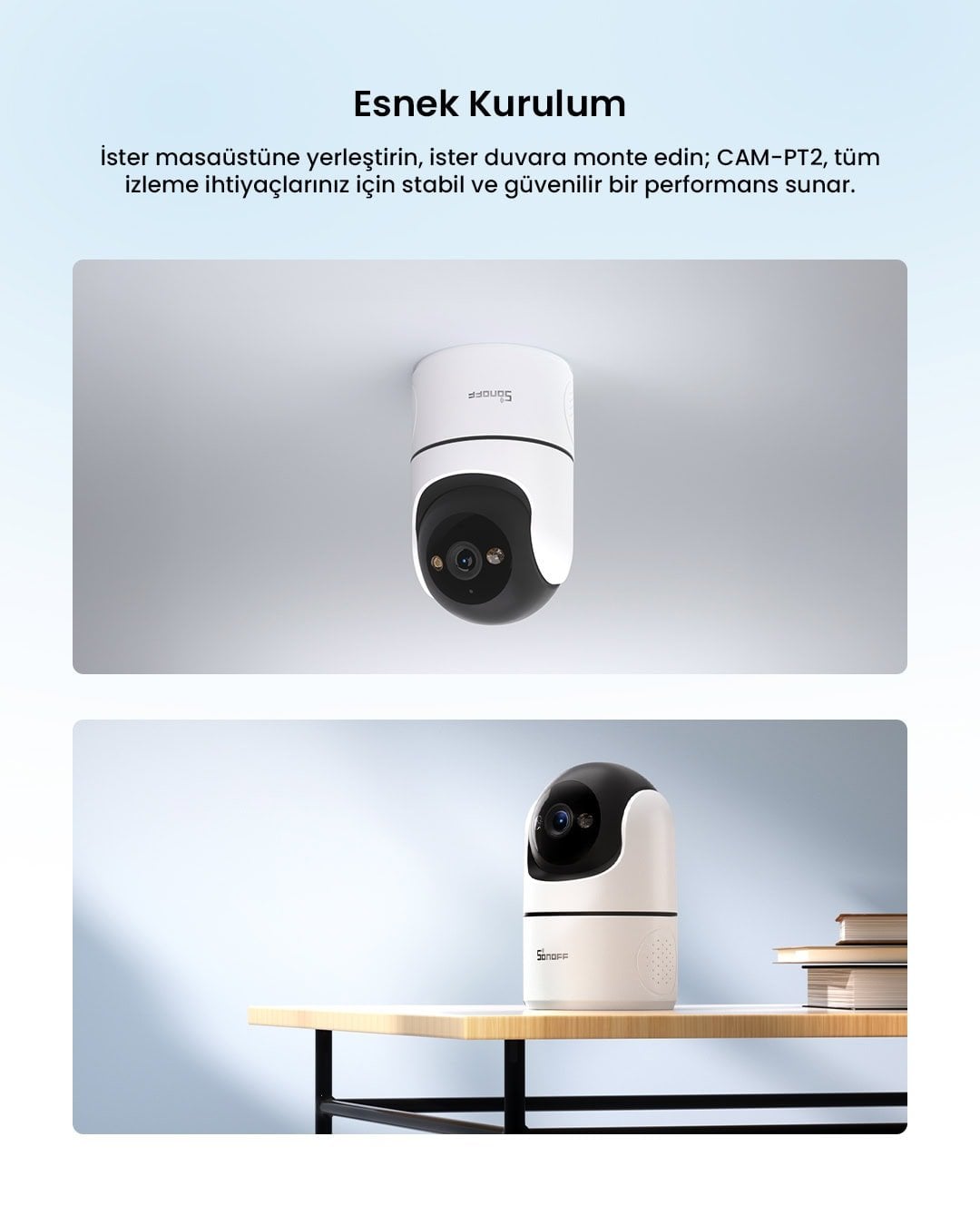 SONOFF CAM Pan-Tilt 2 Akıllı Kamera 360° Derece Hareketli