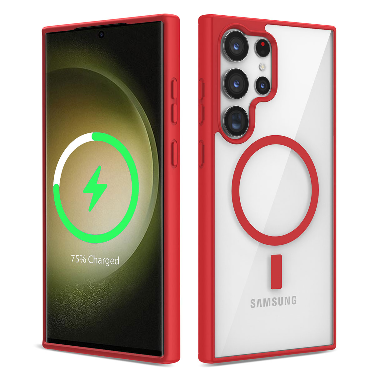Galaxy S23 Ultra Kılıf M-safe Wireless Şarj Özellikli Silikon Zore Ege Kapak - 5