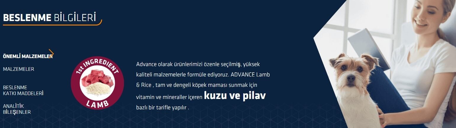 advance sensitive kuzu etli hassas yetişkin köpek maması