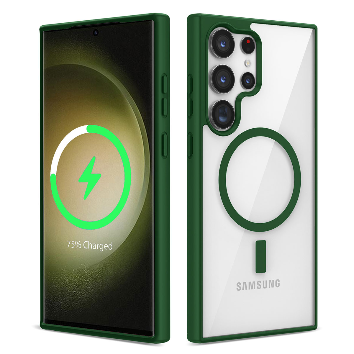 Galaxy S23 Ultra Kılıf M-safe Wireless Şarj Özellikli Silikon Zore Ege Kapak - 3