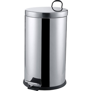 ANKAVERSE® PEDALLI 16LT KROM METAL ÇÖP KOVASI yandan görünüm