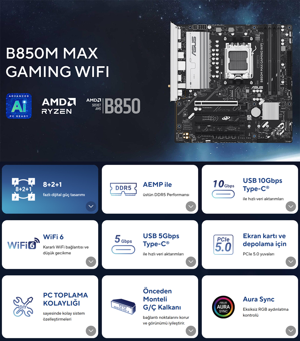 B850M MAX GAMING WIFI