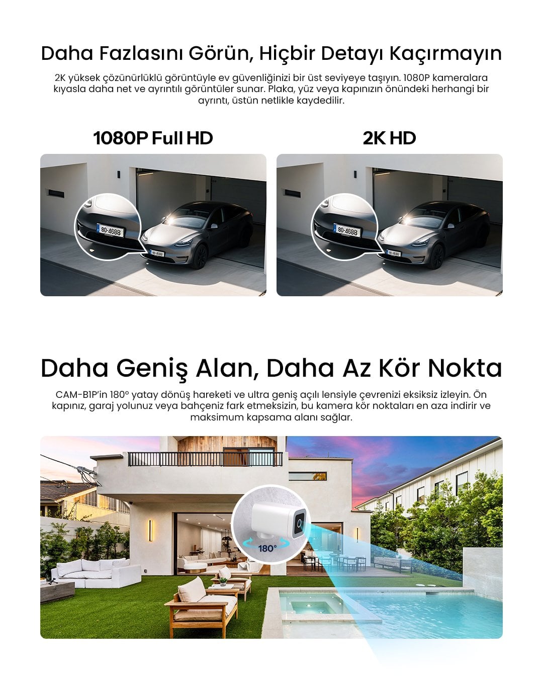 SONOFF CAM-B1P Hareketli Akıllı Dış Mekan Kamerası