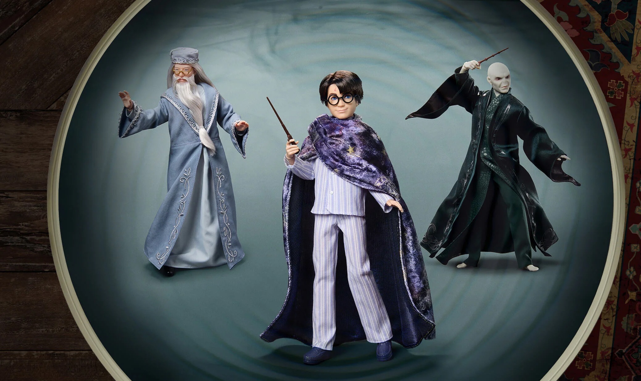 Mattel Harry Potter Exclusive Design Collection Collector dolls Albus Dambldore, Voldemort and Harry Potter - YouLoveIt.com