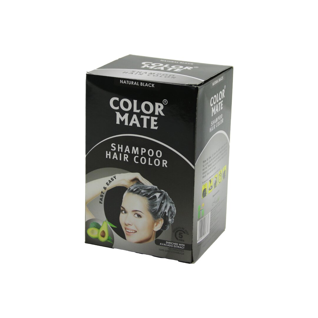 ANKAVERSE® COLOR MATE siyah saç boyama şampuanı 10'lu paket